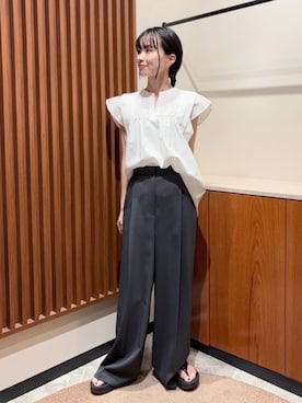 「N.（N. Natural Beauty Basic）（エヌエヌナチュラルビューティーベーシック）のアイテム（パンツ）」を使った、N. STAFFさん（レディース・152cm）の夏コーディネート