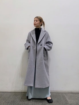 「N.（N. Natural Beauty Basic）（エヌエヌナチュラルビューティーベーシック）のアイテム（チェスターコート）」を使った、N. STAFFさん（レディース・156cm）の冬コーディネート