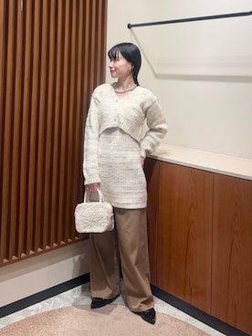 N. STAFFさん（レディース・153cm）の冬コーディネート