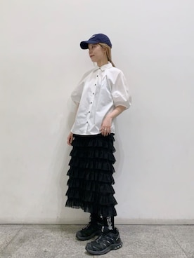 N. STAFFさん（レディース・156cm）の夏コーディネート