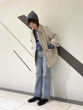 「N.（N. Natural Beauty Basic）（エヌエヌナチュラルビューティーベーシック）のアイテム（ステンカラーコート）」を使った、N. STAFFさん（レディース・157cm）の冬コーディネート