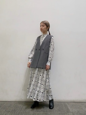 「N.（N. Natural Beauty Basic）（エヌエヌナチュラルビューティーベーシック）のアイテム（ブーツ）」を使った、N. STAFFさん（レディース・156cm）の冬コーディネート