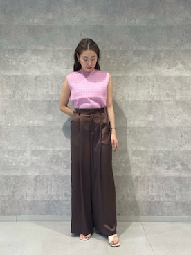「N.（N. Natural Beauty Basic）（エヌエヌナチュラルビューティーベーシック）のアイテム（パンツ）」を使った、N. STAFFさん（レディース・156cm）の夏コーディネート
