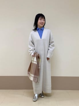 「N.（N. Natural Beauty Basic）（エヌエヌナチュラルビューティーベーシック）のアイテム（ブーツ）」を使った、N. STAFFさん（レディース・151cm）の冬コーディネート