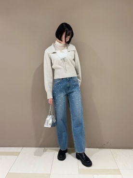 「N.（N. Natural Beauty Basic）（エヌエヌナチュラルビューティーベーシック）のアイテム（パンツ）」を使った、N. STAFFさん（レディース・156cm）の冬コーディネート