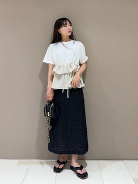 「N.（N. Natural Beauty Basic）（エヌエヌナチュラルビューティーベーシック）のアイテム（アクセサリー）」を使った、N. STAFFさん（レディース・163cm）の夏コーディネート