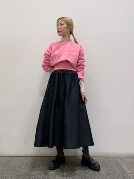 「N.（N. Natural Beauty Basic）（エヌエヌナチュラルビューティーベーシック）のアイテム（スウェット）」を使った、N. STAFFさん（レディース・156cm）の秋コーディネート