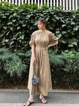 「N.（N. Natural Beauty Basic）（エヌエヌナチュラルビューティーベーシック）のアイテム（ワンピース/ドレス）」を使った、N. STAFFさん（レディース・160cm）の夏コーディネート