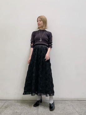 「N.（N. Natural Beauty Basic）（エヌエヌナチュラルビューティーベーシック）のアイテム（アクセサリー）」を使った、N. STAFFさん（レディース・156cm）の秋コーディネート