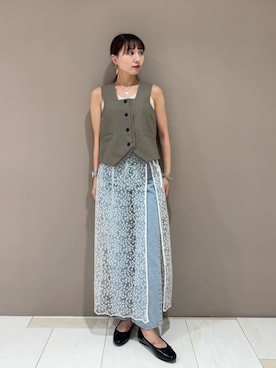 N. STAFFさん（レディース・163cm）の夏コーディネート