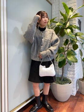 「N.（N. Natural Beauty Basic）（エヌエヌナチュラルビューティーベーシック）のアイテム（ブーツ）」を使った、N. STAFFさん（レディース・152cm）の冬コーディネート