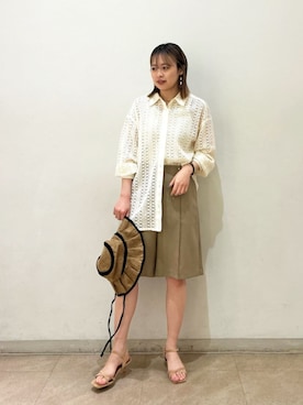 「N.（N. Natural Beauty Basic）（エヌエヌナチュラルビューティーベーシック）のアイテム（帽子）」を使った、N. STAFFさん（レディース・160cm）の春コーディネート