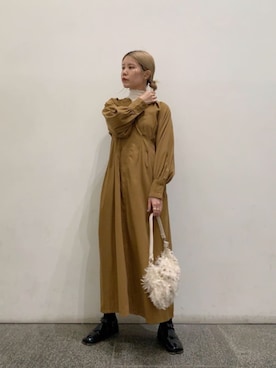 N. STAFFさん（レディース・156cm）の冬コーディネート