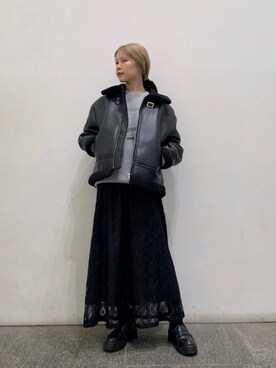 「N.（N. Natural Beauty Basic）（エヌエヌナチュラルビューティーベーシック）のアイテム（ブルゾン）」を使った、N. STAFFさん（レディース・156cm）の冬コーディネート
