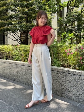 「N.（N. Natural Beauty Basic）（エヌエヌナチュラルビューティーベーシック）のアイテム（パンツ）」を使った、N. STAFFさん（レディース・160cm）の春コーディネート