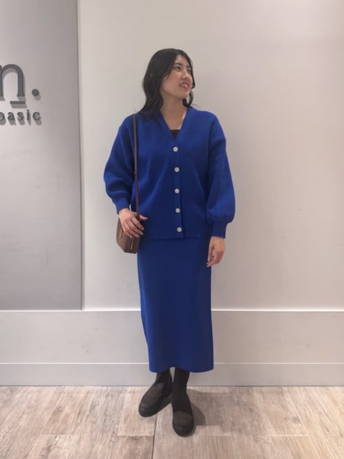 セール】【PS/低身長サイズ】フォルムニットカーデセットアップ