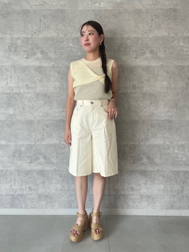 「N.（N. Natural Beauty Basic）（エヌエヌナチュラルビューティーベーシック）のアイテム（パンツ）」を使った、N. STAFFさん（レディース・156cm）の夏コーディネート
