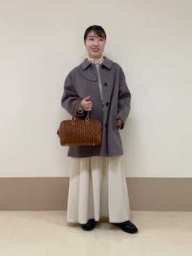 「N.（N. Natural Beauty Basic）（エヌエヌナチュラルビューティーベーシック）のアイテム（ステンカラーコート）」を使った、N. STAFFさん（レディース・151cm）の秋コーディネート