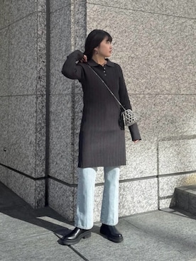 「N.（N. Natural Beauty Basic）（エヌエヌナチュラルビューティーベーシック）のアイテム（ワンピース/ドレス）」を使った、N. STAFFさん（レディース・158cm）の冬コーディネート