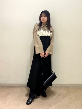 「N.（N. Natural Beauty Basic）（エヌエヌナチュラルビューティーベーシック）のアイテム（ワンピース/ドレス）」を使った、N. STAFFさん（レディース・160cm）の秋コーディネート