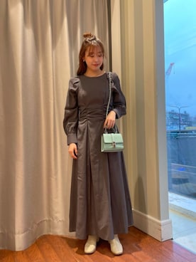 N. STAFFさん（レディース・157cm）の冬コーディネート