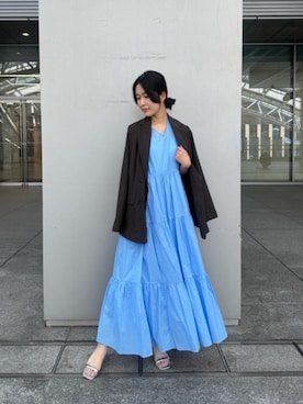 「N.（N. Natural Beauty Basic）（エヌエヌナチュラルビューティーベーシック）のアイテム（ジャケット/アウター）」を使った、N. STAFFさん（レディース・159cm）の夏コーディネート