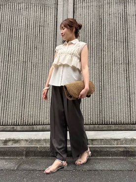 「N.（N. Natural Beauty Basic）（エヌエヌナチュラルビューティーベーシック）のアイテム（パンツ）」を使った、N. STAFFさん（レディース・160cm）の春コーディネート