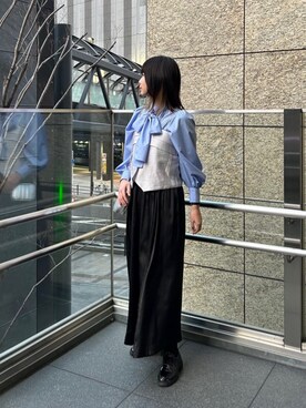 N. STAFFさん（レディース・168cm）の冬コーディネート