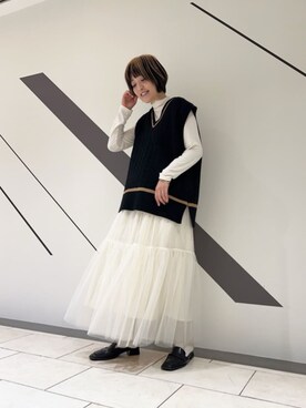 N. STAFFさん（レディース・157cm）の冬コーディネート