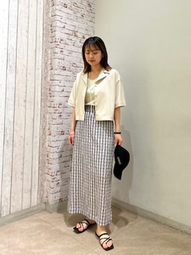 「N.（N. Natural Beauty Basic）（エヌエヌナチュラルビューティーベーシック）のアイテム（帽子）」を使った、N. STAFFさん（レディース・160cm）の夏コーディネート