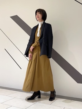 「N.（N. Natural Beauty Basic）（エヌエヌナチュラルビューティーベーシック）のアイテム（テーラードジャケット）」を使った、N. STAFFさん（レディース・157cm）の冬コーディネート