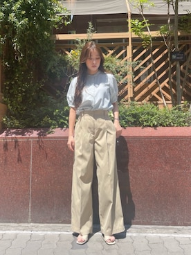「N.（N. Natural Beauty Basic）（エヌエヌナチュラルビューティーベーシック）のアイテム（パンツ）」を使った、N. STAFFさん（レディース・156cm）の春コーディネート