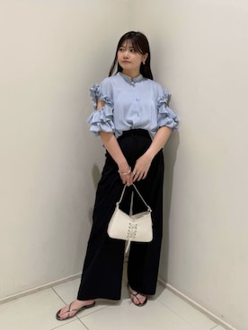 「N.（N. Natural Beauty Basic）（エヌエヌナチュラルビューティーベーシック）のアイテム（パンツ）」を使った、N. STAFFさん（レディース・158cm）の春コーディネート