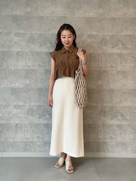 「N.（N. Natural Beauty Basic）（エヌエヌナチュラルビューティーベーシック）のアイテム」を使った、N. STAFFさん（レディース・156cm）の夏コーディネート
