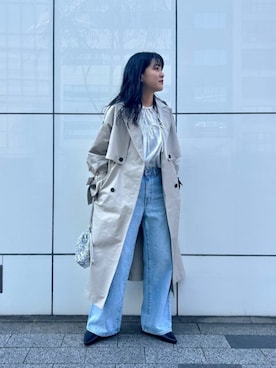 「N.（N. Natural Beauty Basic）（エヌエヌナチュラルビューティーベーシック）のアイテム（トレンチコート）」を使った、N. STAFFさん（レディース・160cm）の冬コーディネート
