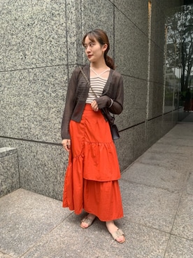 N. STAFFさん（レディース・161cm）の夏コーディネート