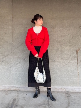 N. STAFFさん（レディース・158cm）の冬コーディネート