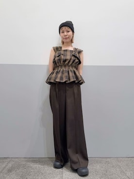 「N.（N. Natural Beauty Basic）（エヌエヌナチュラルビューティーベーシック）のアイテム（パンツ）」を使った、N. STAFFさん（レディース・156cm）の春コーディネート