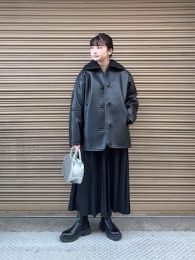 「N.（N. Natural Beauty Basic）（エヌエヌナチュラルビューティーベーシック）のアイテム（ジャケット/アウター）」を使った、N. STAFFさん（レディース・158cm）の冬コーディネート
