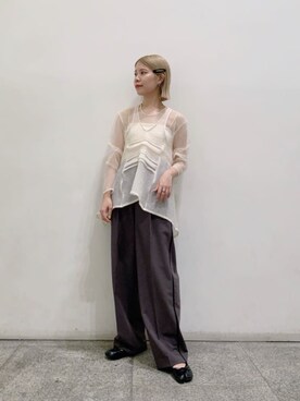 N. STAFFさん（レディース・156cm）の秋コーディネート