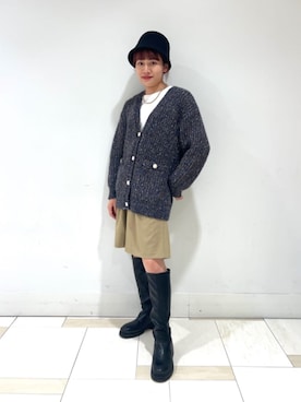 「N.（N. Natural Beauty Basic）（エヌエヌナチュラルビューティーベーシック）のアイテム（帽子）」を使った、N. STAFFさん（レディース・161cm）の秋コーディネート