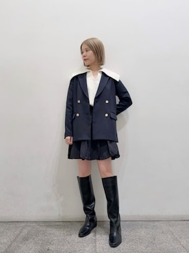 「N.（N. Natural Beauty Basic）（エヌエヌナチュラルビューティーベーシック）のアイテム（ジャケット/アウター）」を使った、N. STAFFさん（レディース・156cm）の冬コーディネート