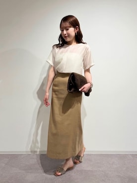 「N.（N. Natural Beauty Basic）（エヌエヌナチュラルビューティーベーシック）のアイテム」を使った、N. STAFFさん（レディース・160cm）の夏コーディネート