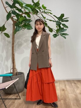 N. STAFFさん（レディース・152cm）の夏コーディネート