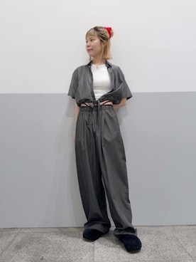 「N.（N. Natural Beauty Basic）（エヌエヌナチュラルビューティーベーシック）のアイテム（パンツ）」を使った、N. STAFFさん（レディース・156cm）の夏コーディネート