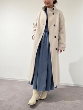 「N.（N. Natural Beauty Basic）（エヌエヌナチュラルビューティーベーシック）のアイテム（ステンカラーコート）」を使った、N. STAFFさん（レディース・160cm）の秋コーディネート