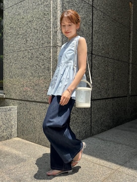 「N.（N. Natural Beauty Basic）（エヌエヌナチュラルビューティーベーシック）のアイテム（パンツ）」を使った、N. STAFFさん（レディース・160cm）の夏コーディネート