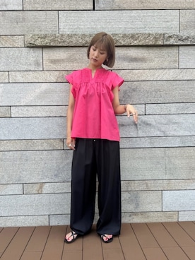 「N.（N. Natural Beauty Basic）（エヌエヌナチュラルビューティーベーシック）のアイテム（パンツ）」を使った、N. STAFFさん（レディース・162cm）の夏コーディネート