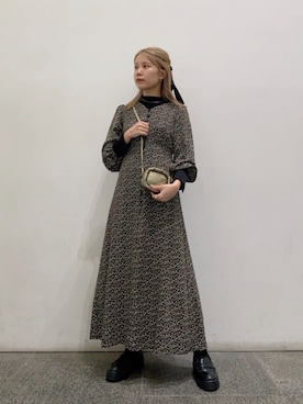 N. STAFFさん（レディース・156cm）の冬コーディネート