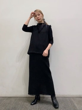 N. STAFFさん（レディース・156cm）の冬コーディネート